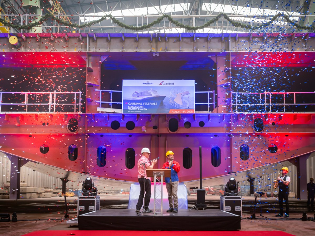 Carnival Festivale Keel Laying Sets Tempo For New Music-Themed Ship’s&nbsp;Construction